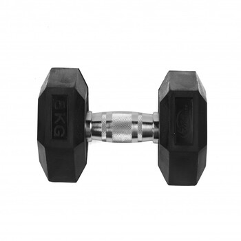 Фото гантель гексагональная обрезиненная lite weights 3184lw, 8кг