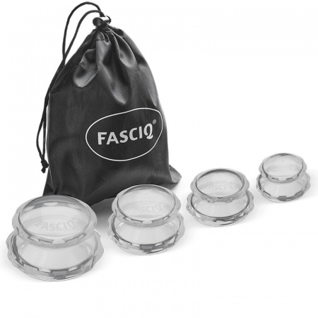 Фото набор массажеров fasciq silicon cupping set 4 шт, fs42408